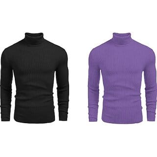 Fashlook Solid Multicolor Full Sleeve Sweaters For Mens (Pack of 2)