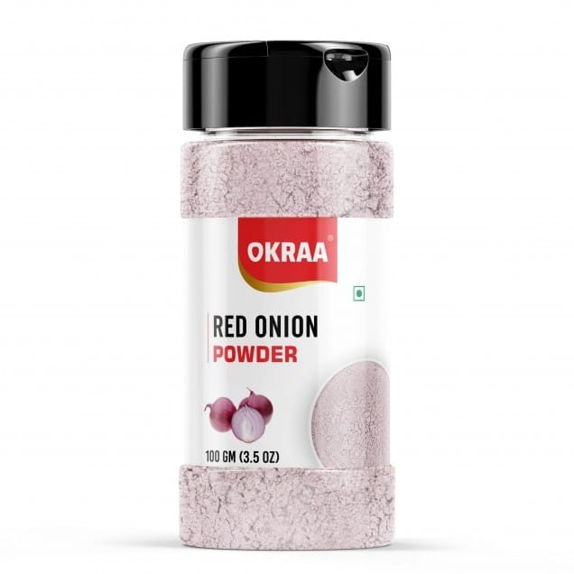 OKraa Natural Red Onion Powder (Dehydrated) - 100g