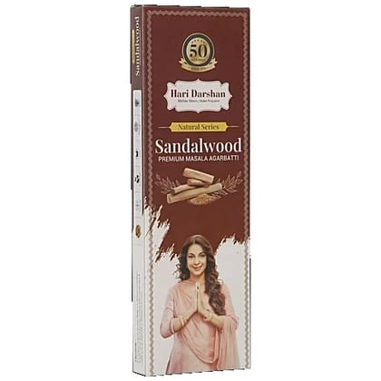 Hari Darshan Sandalwood Premium Masala Incense Sticks/Agarbatti - Natural Fragrance, 60 g