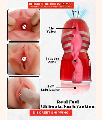 Male Masturbator Sex Toy for Men Silicone Vagina Handjob Masturbation Tenga Cup Pocket Pussy Sleeve Flashlight for Men Orgasm