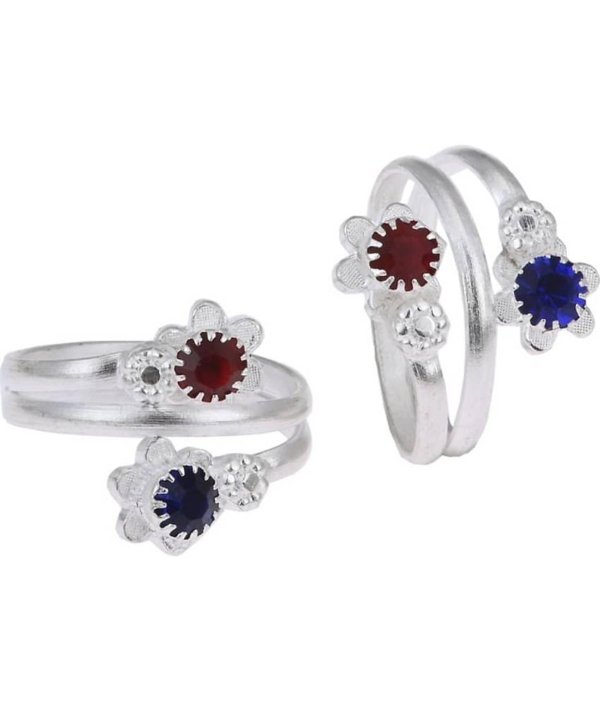 AanyaCentric Silver Toe Rings ( Pack of 1 )