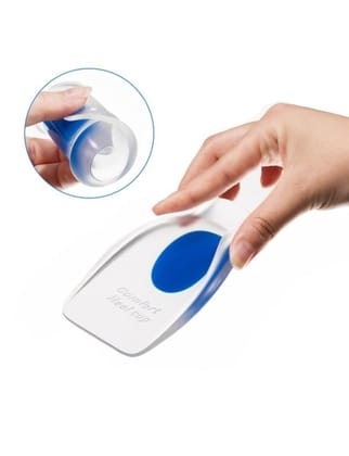 DHRUVINSRI Gel Heel Cups Silicon Heel Pad for Heel Ankle Pain
