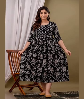 Nevisha Style Black Cotton Maternity Kurta Single