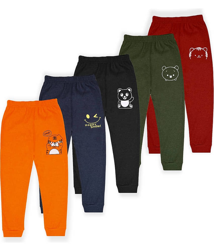 J&JP Pack of 5 Boys Cotton Blend Trackpant ( Multicolor )