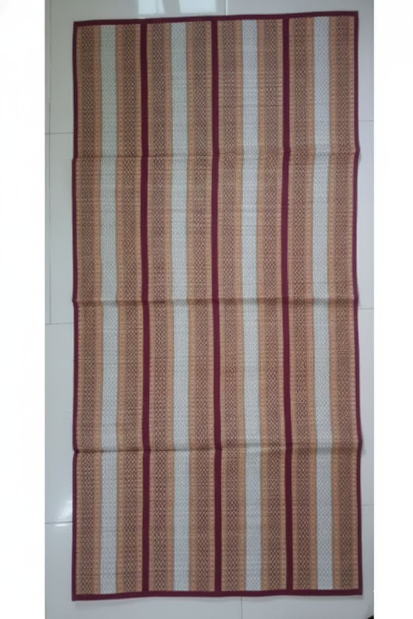 Eco Friendly Yoga Mat by Sandhya Mat Unit Made from Cotton and Madurkathi Natural Grass Fiber 3 6 Square Feet