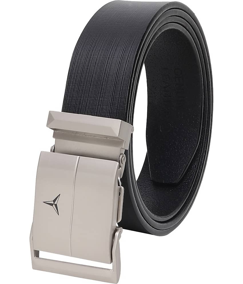 SILKSHOPPING - Black 100% Leather Men's Formal Belt ( Pack of 1 )