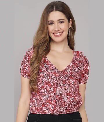 Addyvero Women's Rayon Regular Top ( Red )