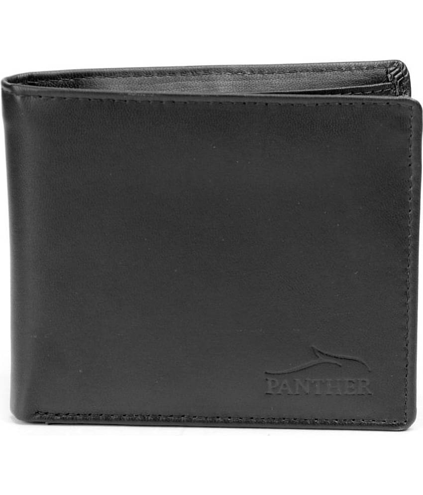 Panther - Black Leather Men's Regular Wallet ( Pack of 1 )