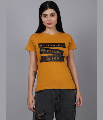 Fabflee Women Cotton Printed Regular Fit Round Neck T-Shirt ( Grey )