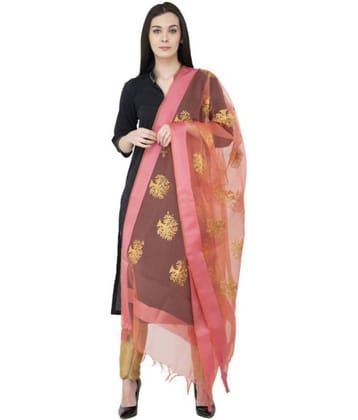 A R Silk Gold Tissue Zari Work Dupatta