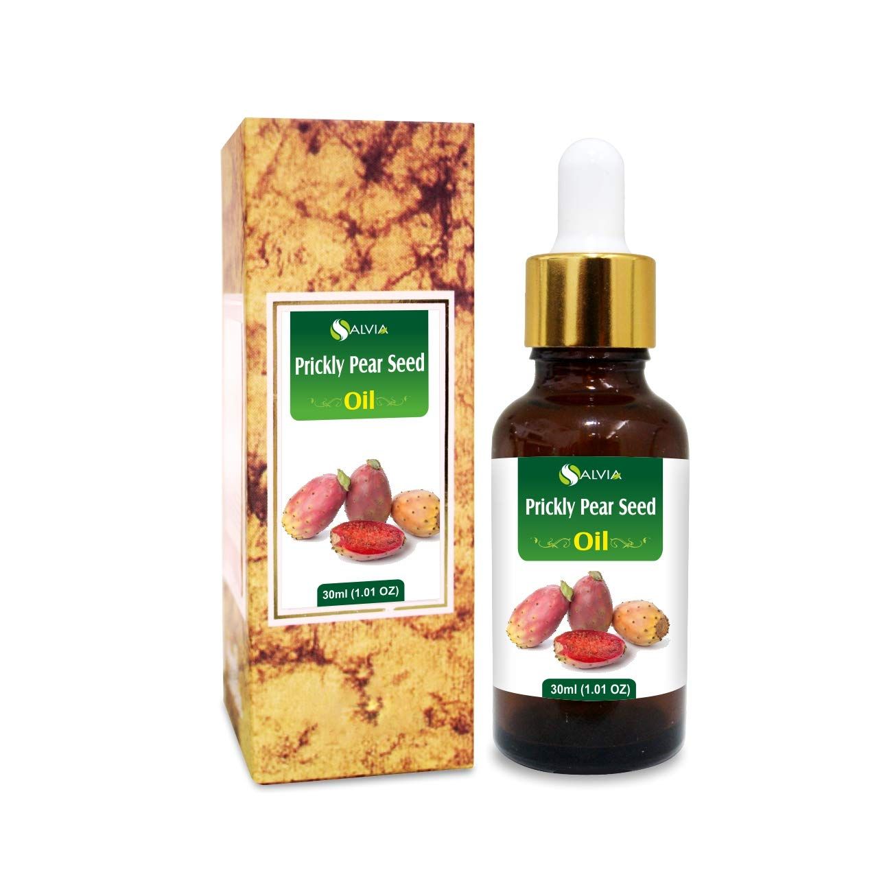 Salvia Prickly Pear Seed Oil (Opuntia ficus-indica) Carrier Oil for Skin, Hair & Massage Lightweight Botanical Oil for DIY Skincare & Body Care 30 ml / 1.01 fl oz Salvia Prickly Pear Seed Oil (Opuntia ficus-indica) Carrier Oil for Skin, Hair & Massage Li