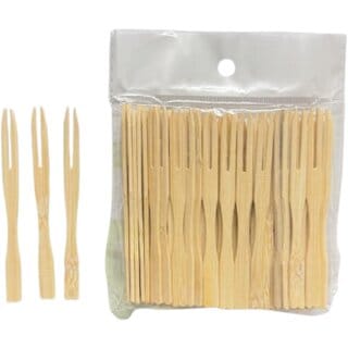 Premium Wooden Fruit Forks  50 Pieces Pack
