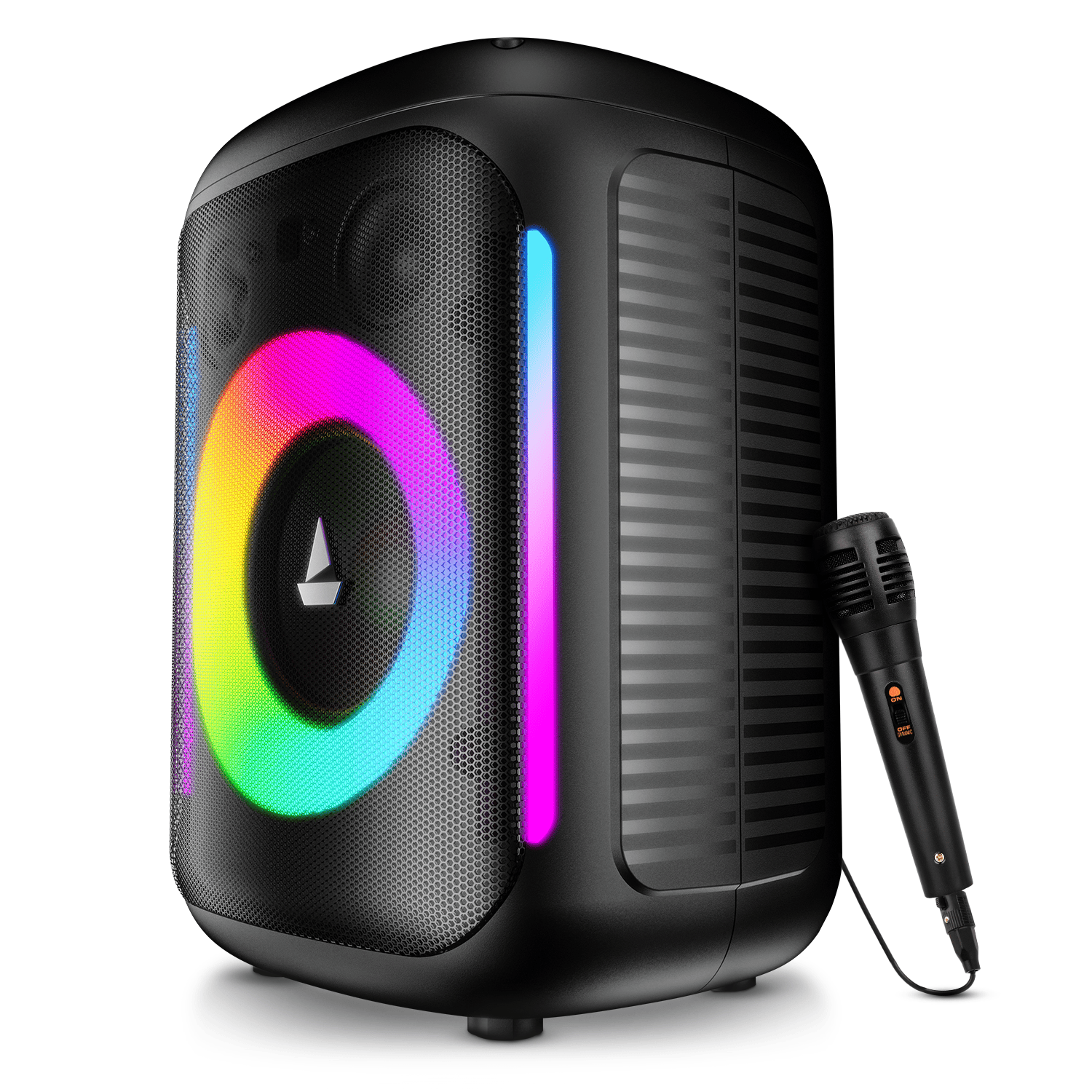 boAt PartyPal 30 | Bluetooth Speaker with 25W Sound, RGB LEDs, 6 Hours Playback, Karaoke & TWS boAt PartyPal 30 | Bluetooth Speaker with 25W Sound, RGB LEDs, 6 Hours Playback, Karaoke & TWS - Premium Black
