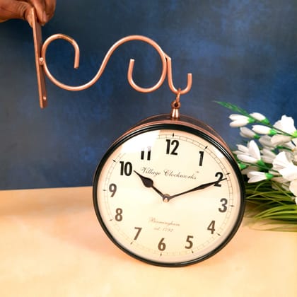 Railway Clocks - Double Sided | Victorian Station Wall Hanging Clock | Vintage Platform Watch - for Home, Living Room, Office Decor & Gifts - 8 Inch-Style 2