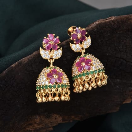 Premium Micro Plated Jhumka design multi color