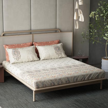DDECOR - Kalakriti Collection 100% Cotton Global Ethnic Pattern 180TC  Beige