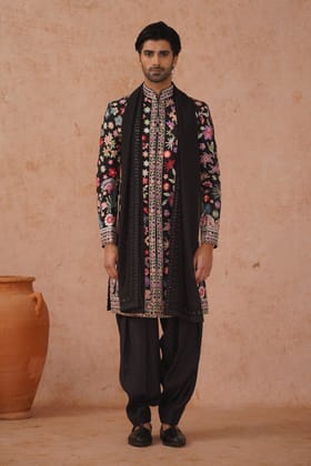 Rajas Indo Western Set with patiyala and dupatta-XS/34