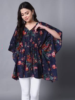 Cotton Lurex Printed Top-XS