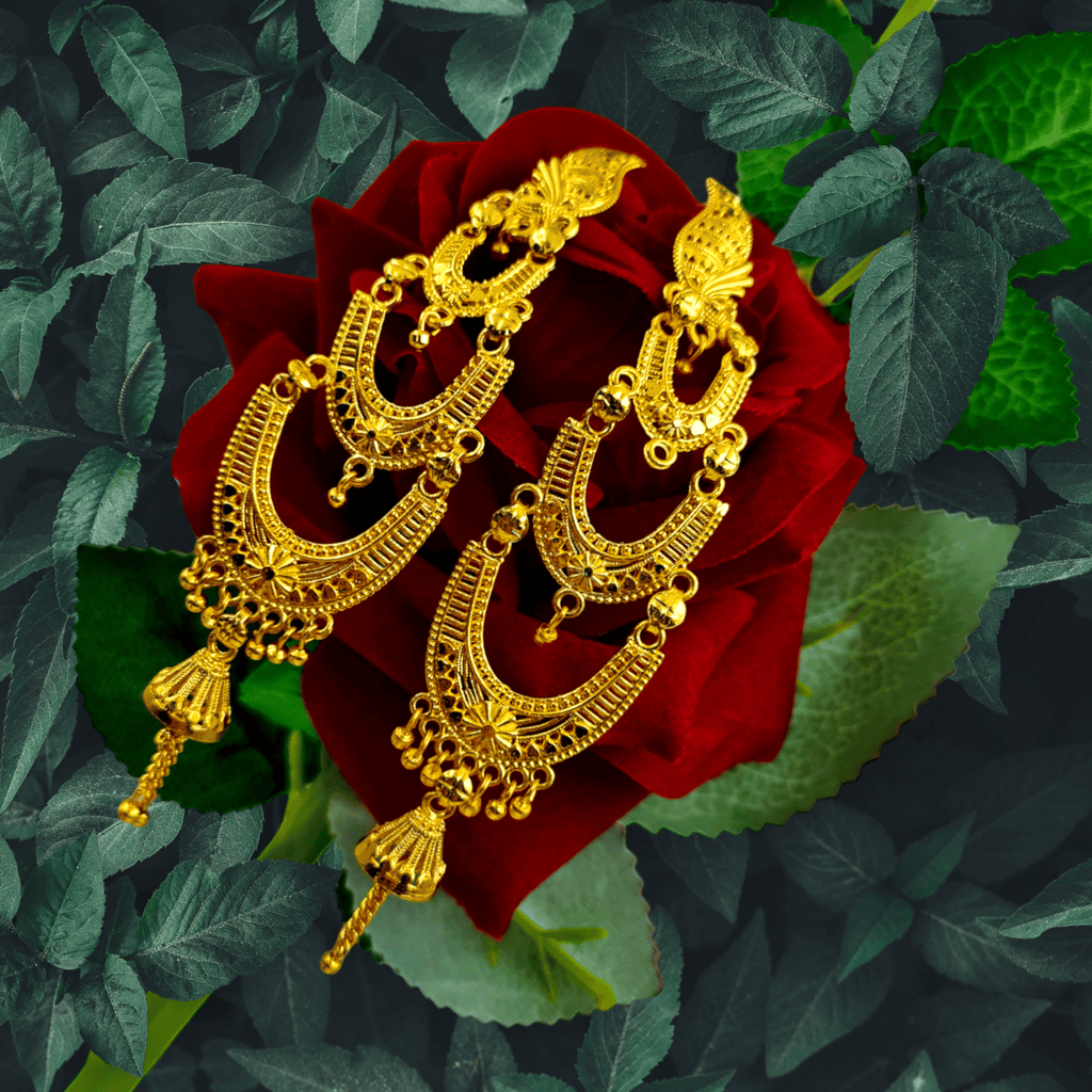 Attractive Sister 22K Gold Plated Multi Layer jhumka / 22K Indian Wedding/ Handcrafted jewelry