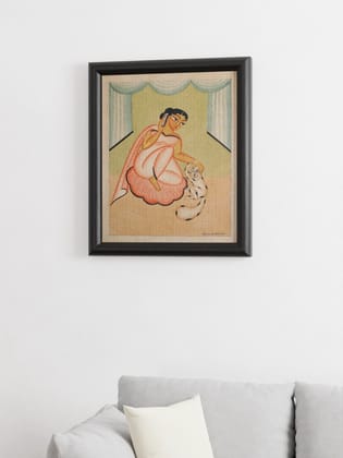 Woman and Feline Companion