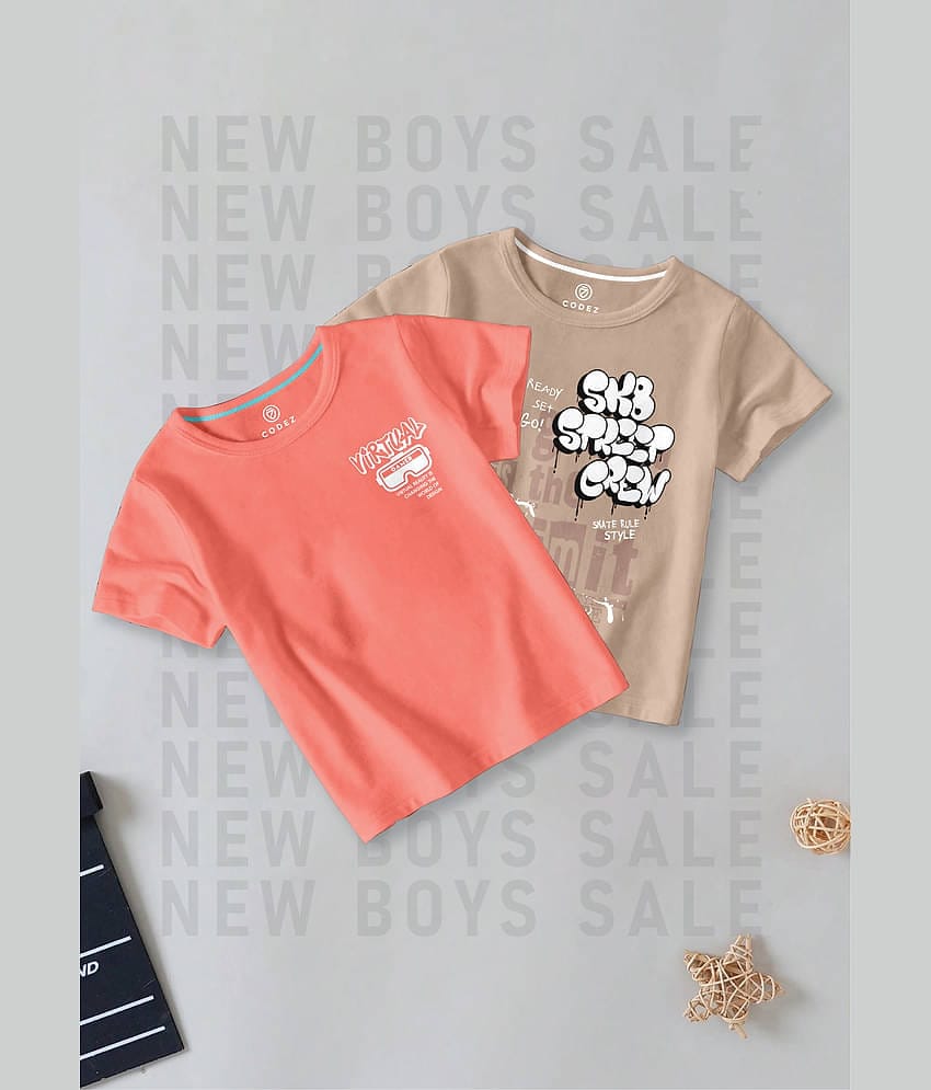 CODEZ Pack of 1 Boys Cotton Blend T-Shirt ( Multi Color )