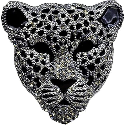 Voici France Men's & Women's Lapel Pin Brooch Tie Pin Boutonniere Stick Brooch for Suits tuxedo jaguar stone studded Silver golden black color Free size