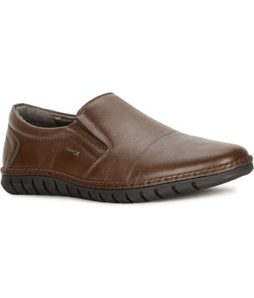 Bata Brown Men's Slip On Formal Shoes