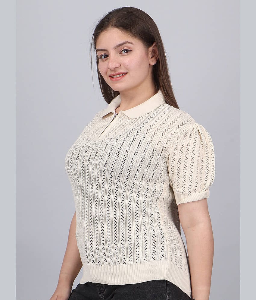 FEVERFEW Women's Cotton Blend Regular Top ( Lavender )