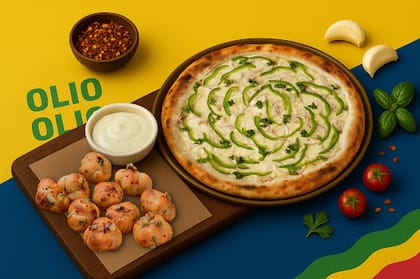 Deluxe Veggie Pizza + Knots Combo