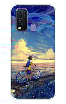 Riding Bicycle to Dreamland Soft Cover for Vivo Y50