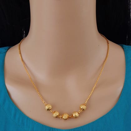 Brass Mangalsutra with Elegant 22K Gold Plating