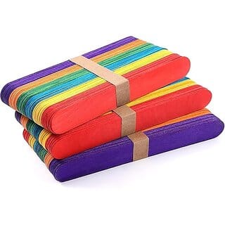 Self-Lub Wooden Sticks  Multipurpose Ice Cream Sticks for DIY Crafts, Popsicles, Waxing, Lollipop Making, and School Pr