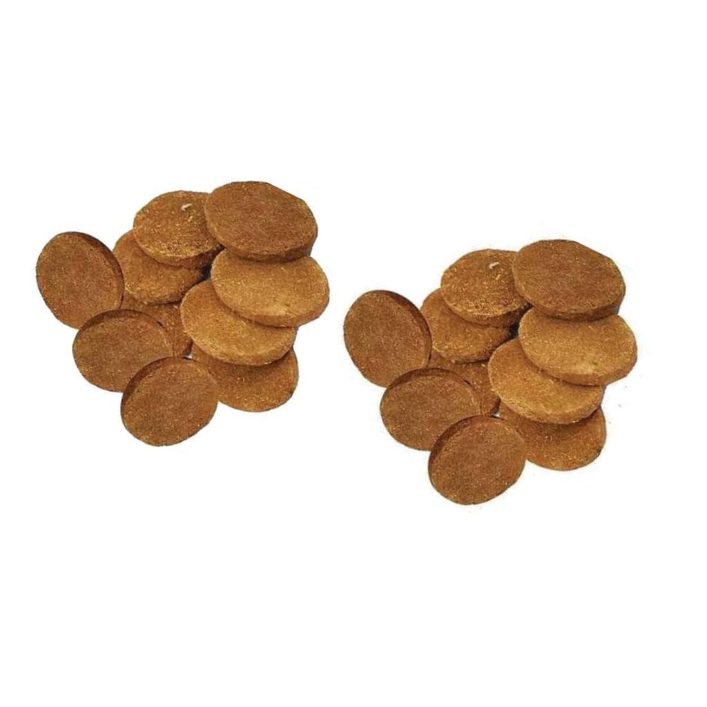 Cow Dung Upla, Holy Desi Cow Dung Uple/Kande/Kanda for Homam/Hawan Pujan & Religious (Pack of 20 Pcs) Small Size - Pooja Needs | Buy online on ZillyBuy