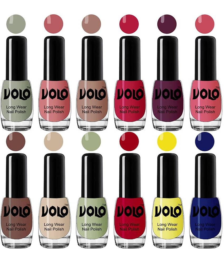 VOLO Best Affordable FullYear Collection Nail Polish Combo 12 Pcs Multi Glossy 60 mL