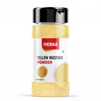 OKRAA Yellow Mustard Powder / Pili Rai / Pili Sarso Ka Powder - 100g