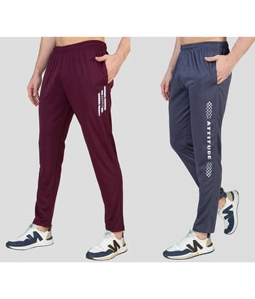 Zeffit - Multicolor Lycra Men's Trackpants ( Pack of 2 )