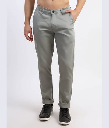 plounge Slim Flat Men's Chinos - Light Grey ( Pack of 1 )