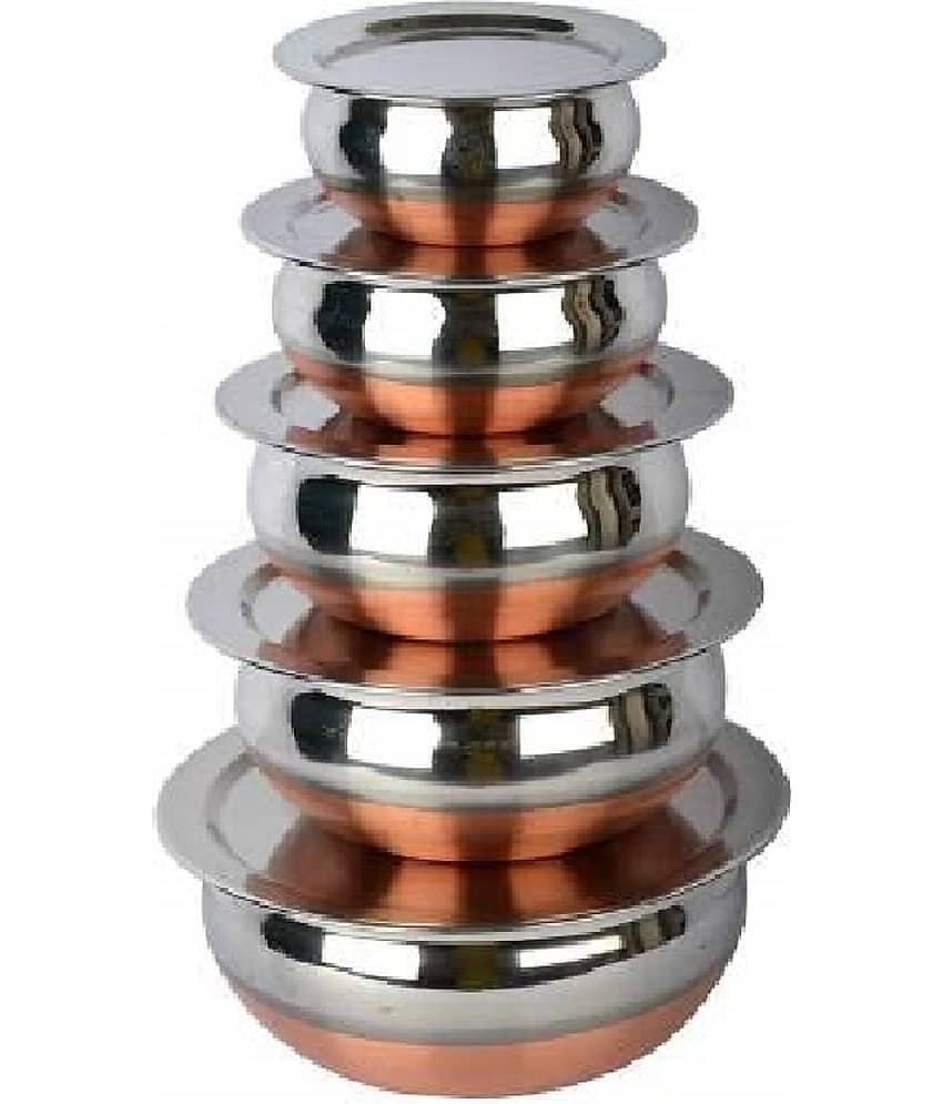 Dynore 5 Pcs Stainless Steel Serving Handi 2000 mL