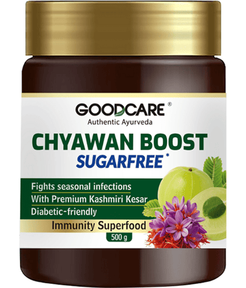 Goodcare Chyawan Boost Sugar-Free, Ayurvedic Immunity Superfood, Fights Cold, Cough, Seasonal Infections, Diabetic Friendly 500gm (Pack of 1)