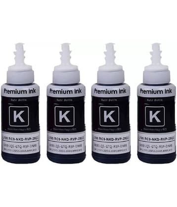TEQUO 664 Ink For L130 Black Pack of 4 Cartridge for L220/ L550/ L355/ L110/ L210/ L300/ L360/ L350/ L380/ L100/ L200/ L565/ L555/ L130/ L1300 and more.