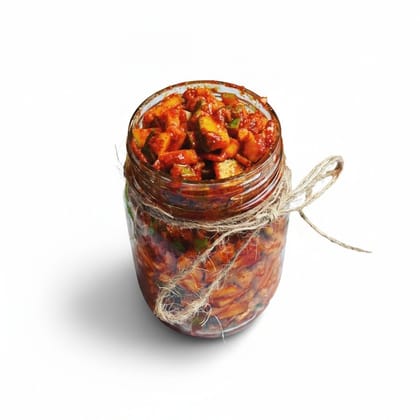 Traditional Homemade Mango Pickle - 250 gm - One glass jar