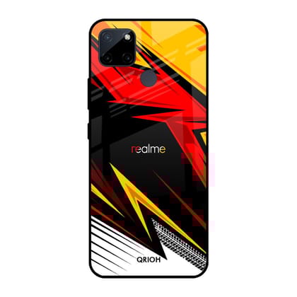Race Jersey Pattern Glass Case For Realme C21Y