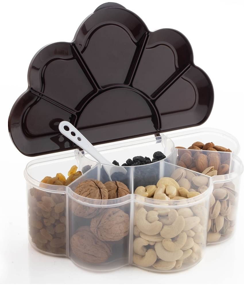 MAGICSPOON Cloudy Dry Fruit Box Polyproplene Brown Utility Container ( Set of 1 )