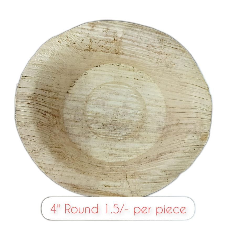 4-INCH ROUND ARECA LEAF PLATE