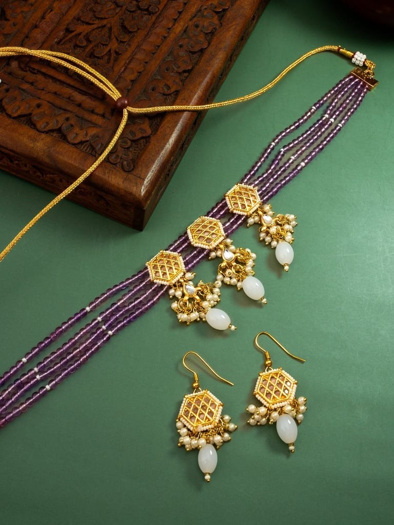 Morison Golden Dreams Necklace Set Luxury that Speaks Volumes - Jewellery Sets | Buy online on ZillyBuy