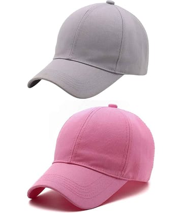 Zacharias - Gray 100% Cotton Men's Cap ( Pack of 2 )