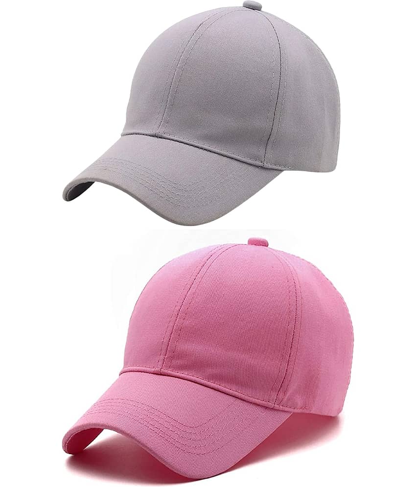 Zacharias - Gray 100% Cotton Men's Cap ( Pack of 2 )