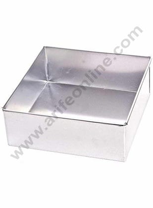 Cake Decor Aluminum Square Cake Mould - 7 in x 2.5 in