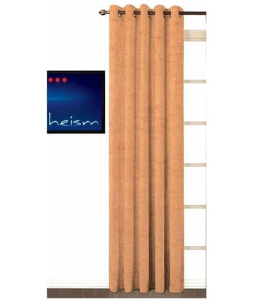N2C Home Solid Semi-Transparent Eyelet Curtain 7 ft ( Pack of 1 ) - Cream