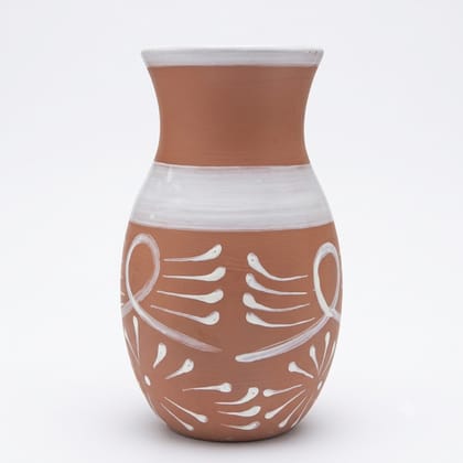 Hand Painted Terracotta Decorative Vase 1pc